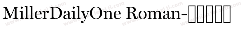 MillerDailyOne Roman字体转换